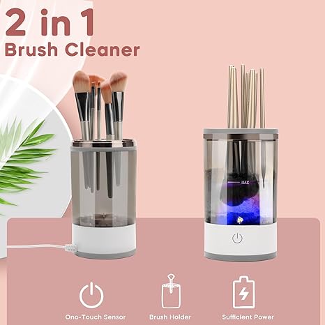 Limpiador Eléctrico de Brochas de Maquillaje, Recargable, 7000 RPM, Portátil