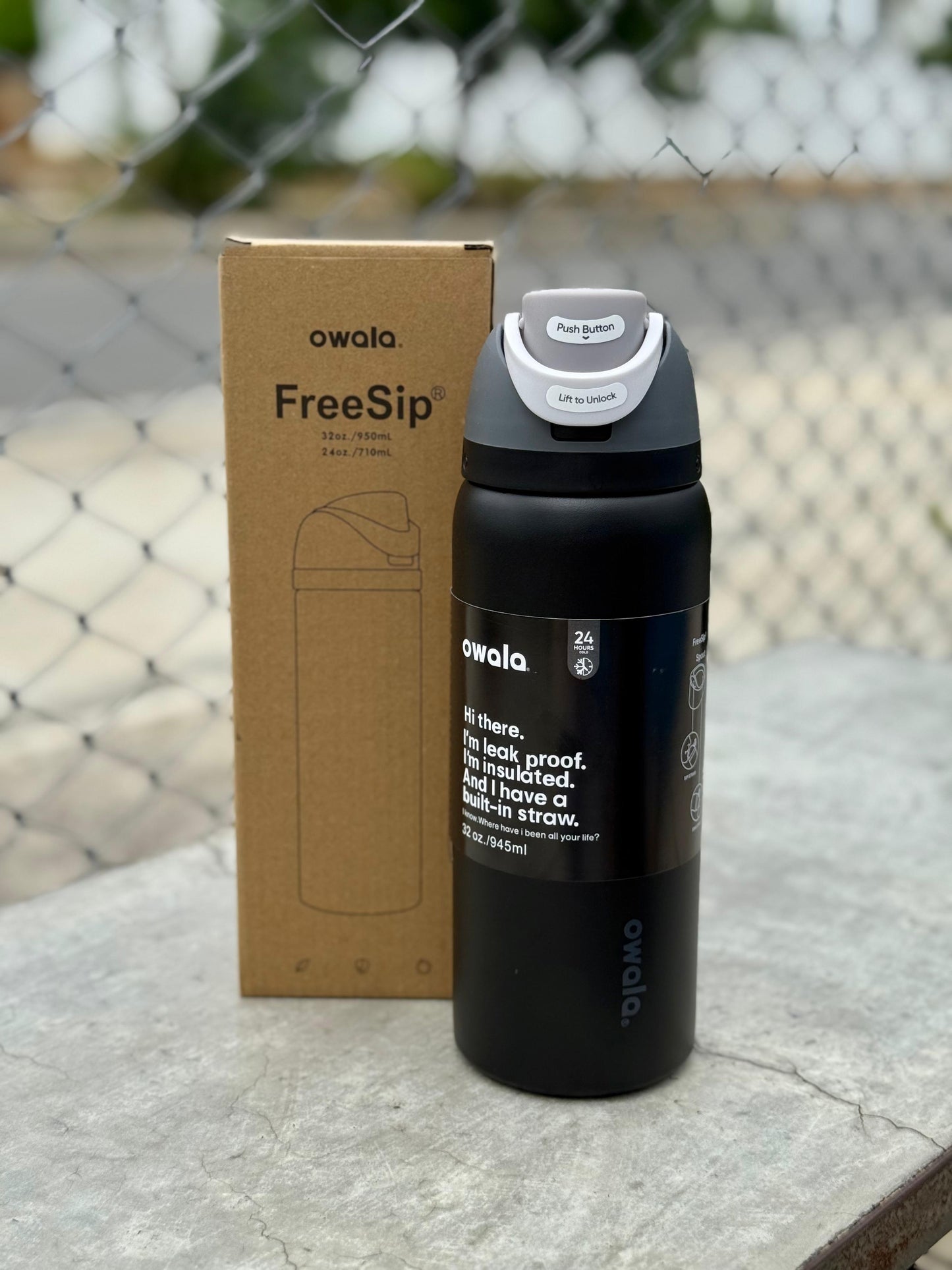 Termo de Acero Inoxidable Owala 32oz, Termo Owala Antiderrame con Agarradera