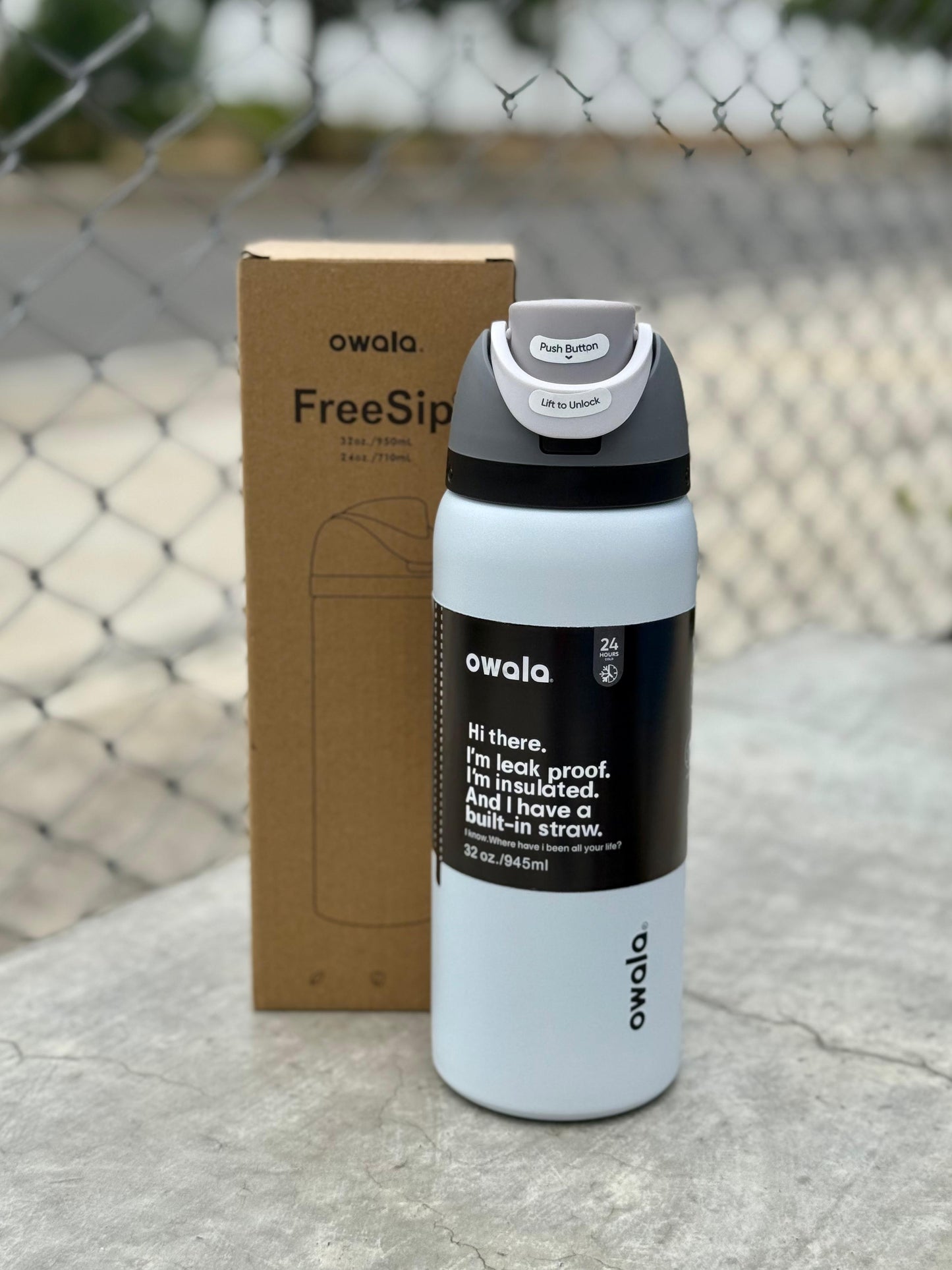 Termo de Acero Inoxidable Owala 32oz, Termo Owala Antiderrame con Agarradera