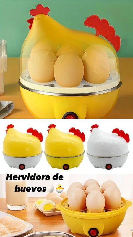 Hervidora de Huevos Eléctrica, Capacidad 6 Huevos, Apagado Automático, Fácil de Usar