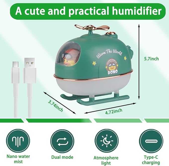 Humificador Helicóptero Portátil USB