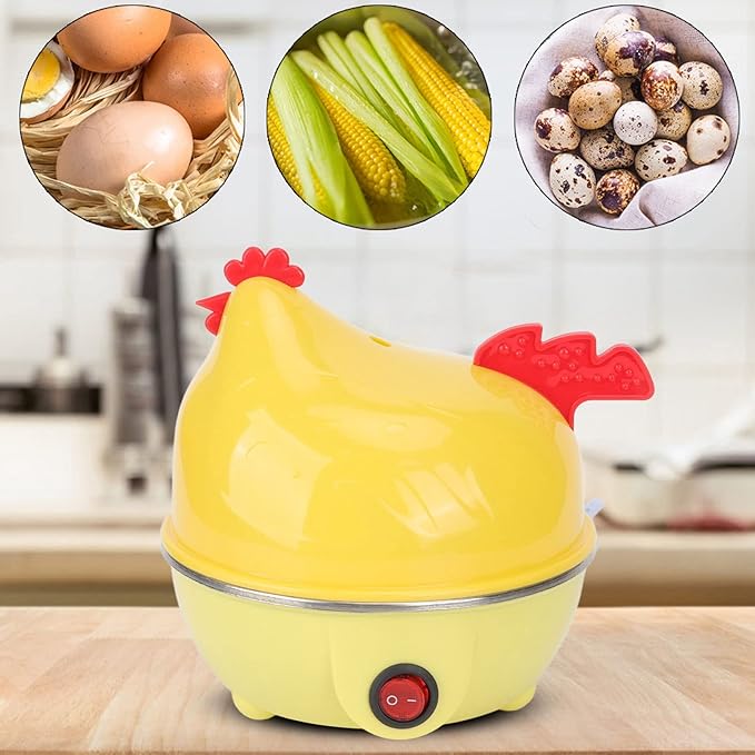 Hervidora de Huevos Eléctrica, Capacidad 6 Huevos, Apagado Automático, Fácil de Usar