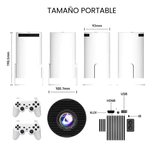 Proyector Portátil M300 Max con Android TV y 20.000 Juegos, Tu Centro de Entretenimiento Total