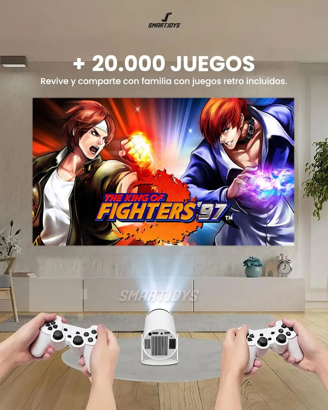 Proyector Portátil M300 Max con Android TV y 20.000 Juegos, Tu Centro de Entretenimiento Total