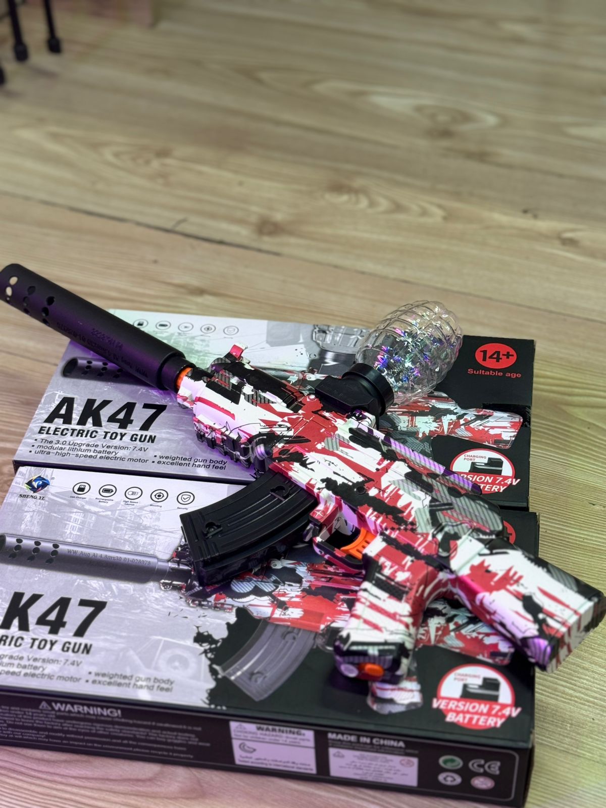 Rifle de Juguete AK-47 de Hidrogel con Disparo Automático, Vive Batallas Épicas con Seguridad