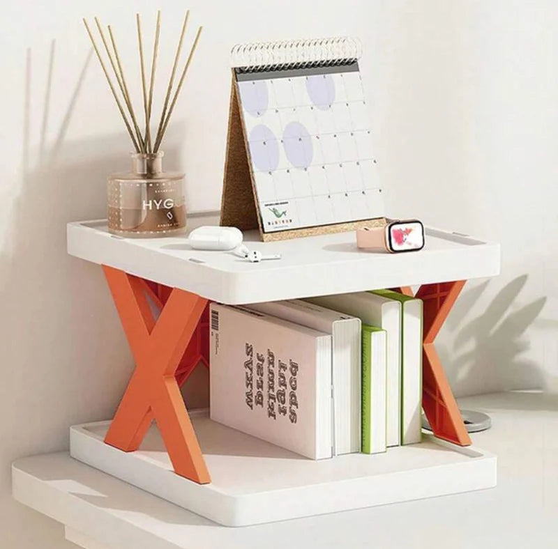Organizador Multifuncional 6 Niveles Ajustables, Diseño en X, Ruedas 360°, Resistente