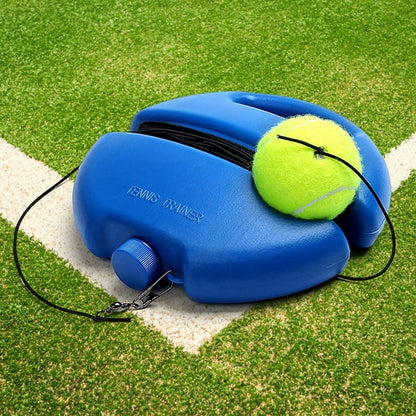 Entrenador de Tenis Portátil con Base Antideslizante y Pelota, Equipo de Práctica de Tenis Individual en Plástico ABS