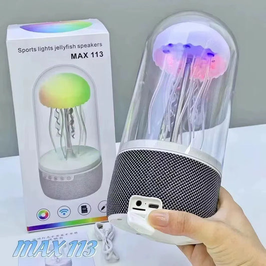 Lámpara Altavoz Parlante de Medusas Decorativa con Luz Ambiental y Sonido Envolvente