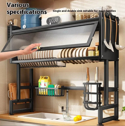 Organizador de Loza con Gabinete, Gran Capacidad, Resistente, para Cocina