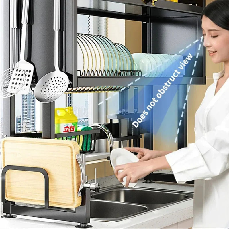 Organizador de Loza con Gabinete, Gran Capacidad, Resistente, para Cocina