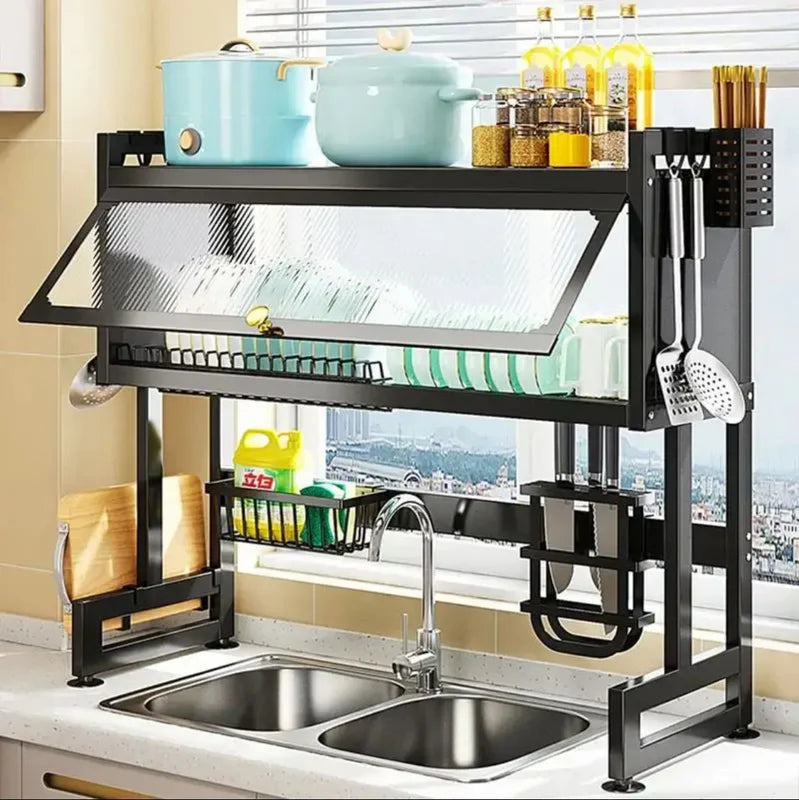 Organizador de Loza con Gabinete, Gran Capacidad, Resistente, para Cocina