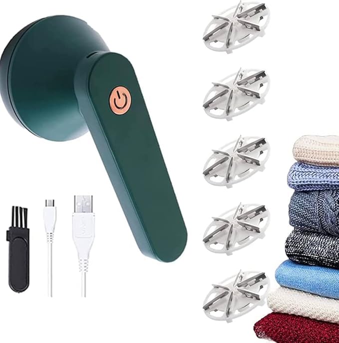 Removedor de Motas Eléctrico para Ropa y Muebles, Quitapelusas Moderno Recargable por USB