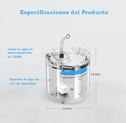 Dispensador Eléctrico de Agua Inteligente para Mascotas