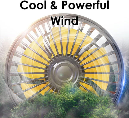 Ventilador Triple para Carro USB, 3 Cabezales con Rotación 360° y 2 Velocidades