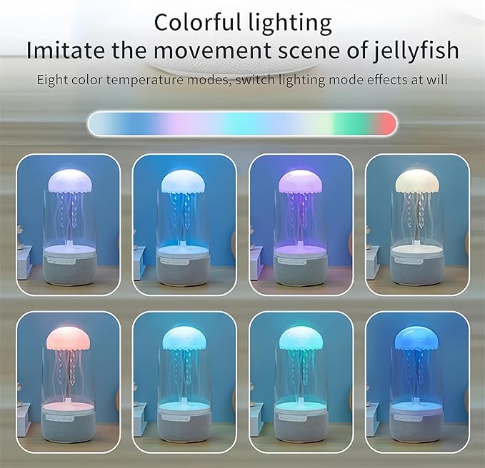 Altavoz Lampara Medusas Decorativa con Luz Ambiental y Sonido Envolvente