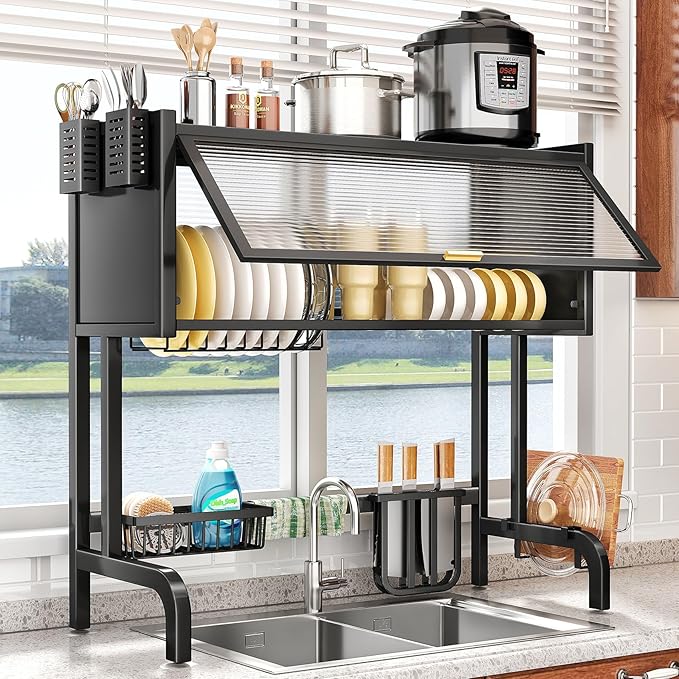 Organizador de Loza con Gabinete, Gran Capacidad, Resistente, para Cocina