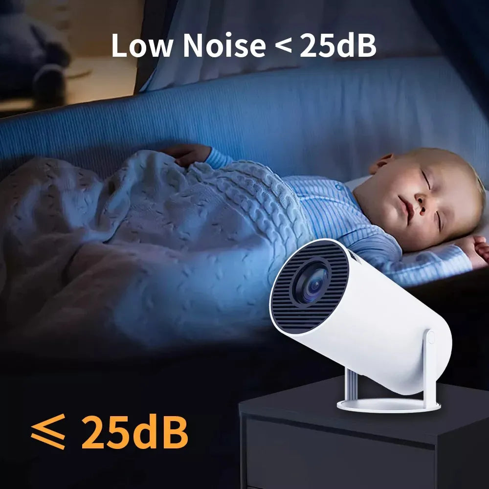 Proyector Portátil Hy300 con Android 11 y WiFi, Convierte Cualquier Pared en tu Cine Personal