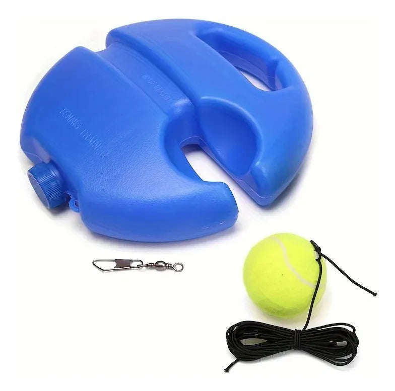 Entrenador de Tenis Portátil con Base Antideslizante y Pelota, Equipo de Práctica de Tenis Individual en Plástico ABS