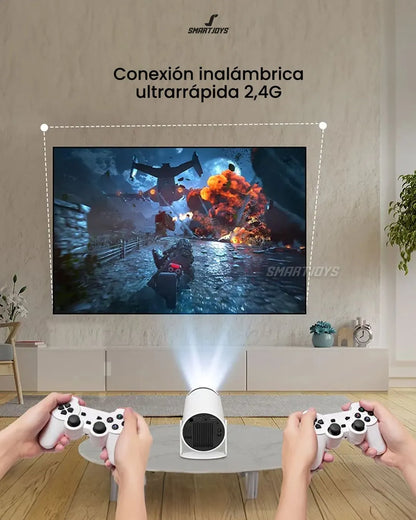 Proyector Portátil M300 Max con Android TV y 20.000 Juegos, Tu Centro de Entretenimiento Total