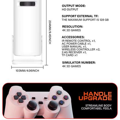 Proyector P30 MAX 4K con Android, WiFi y 2 Controles, Noches de Películas y Juegos sin Límites.