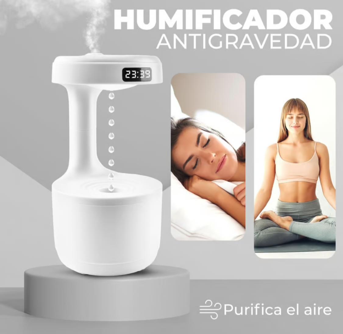 Difusor de Aromas y Humidificador Ultrasónico Antigravedad, Relajación y Aire Puro en Casa