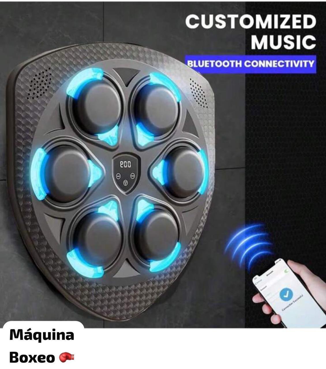Máquina de Boxeo Musical Inteligente, Bluetooth, Luces LED, 9 Modos de Entrenamiento
