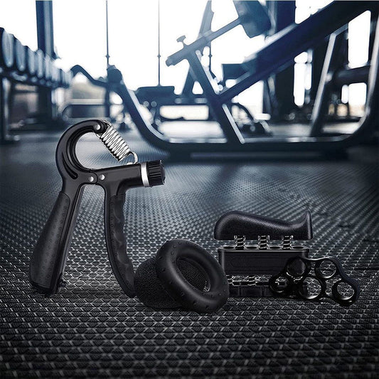 Kit Entrenamiento Mano FITBEAST 5 en 1, Ejercitador Agarre, Rehabilitación, Muñeca