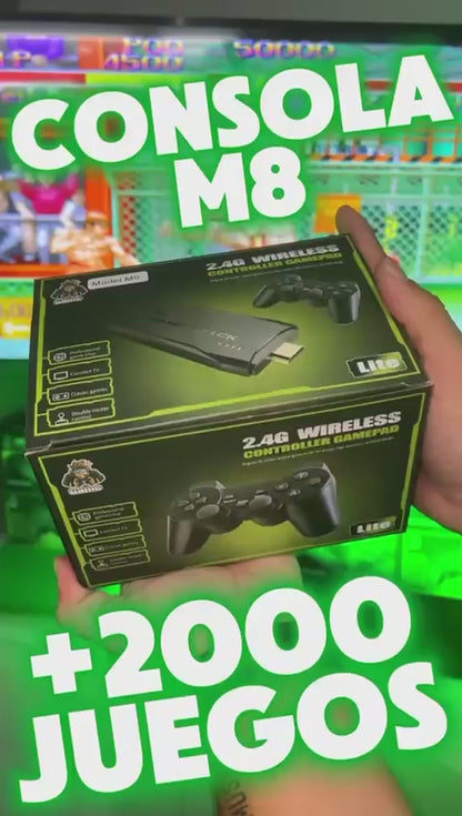 Consola Retro Game Stick M8 con +10.000 Juegos, Diversión Clásica para Todos en Casa