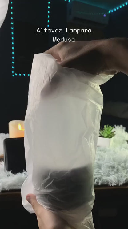 Altavoz Lampara Medusas Decorativa con Luz Ambiental y Sonido Envolvente