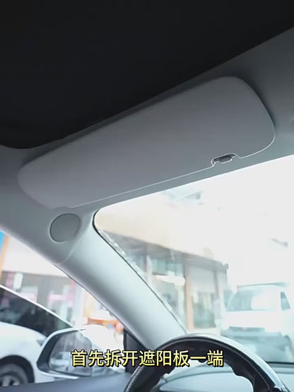 Espejo de Maquillaje LED para Carro con Sensor Táctil Recargable, Espejo para Visera de Auto