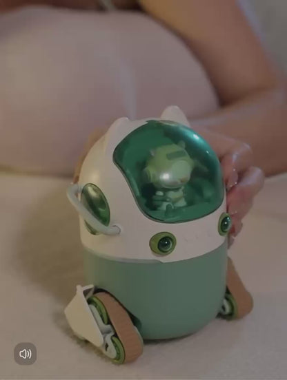 Humidificador Nave Espacial, 220ml, Niebla Fina, USB-C, Luz Ambiental, Silencioso