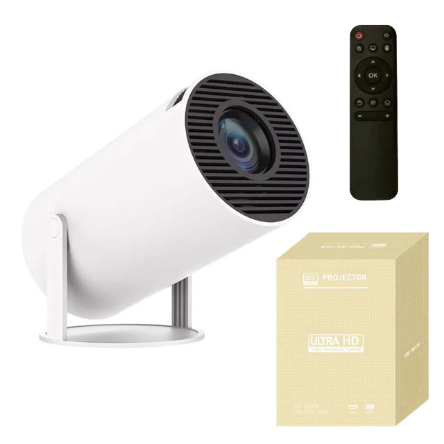 Proyector Portátil Hy300 con Android 11 y WiFi, Convierte Cualquier Pared en tu Cine Personal